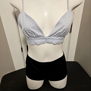 Seersucker Bralette Top
